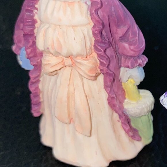 Vintage Miniature Figurine J.C. Girl Cat with Pink Coat & Umbrella - Picture 13 of 14